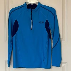 Mountain Hardwear Blue Quarter Zip Pullover Small